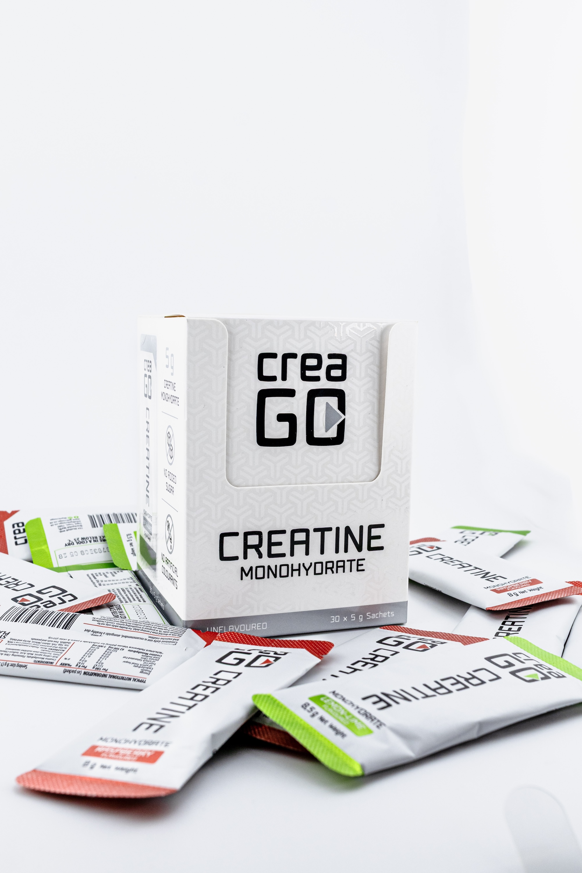 CreaGo box with sachets spread